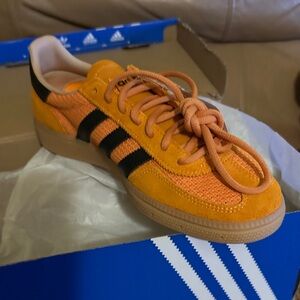 Adidas Handball Spezial Orange and Black Sneakers NIB
